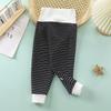 Newborn Infant Pants Thicken Keep Warm in Autumn Winter Baby Clothes Boy Girl Striped Leggings Kids Unisex Trousers