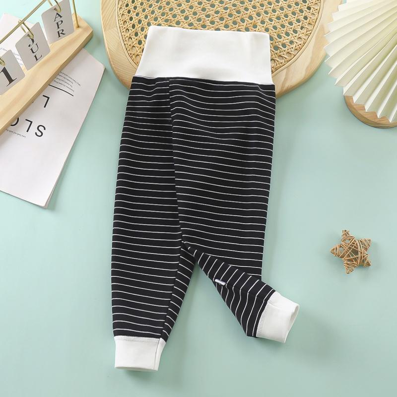 Newborn Infant Pants Thicken Keep Warm in Autumn Winter Baby Clothes Boy Girl Striped Leggings Kids Unisex Trousers