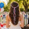 Glitter Star Headband, 4th of July Patriotic Party Celebration Tassel Headband, Women Masquerade Prom Festival Cocktail Hair Accessories