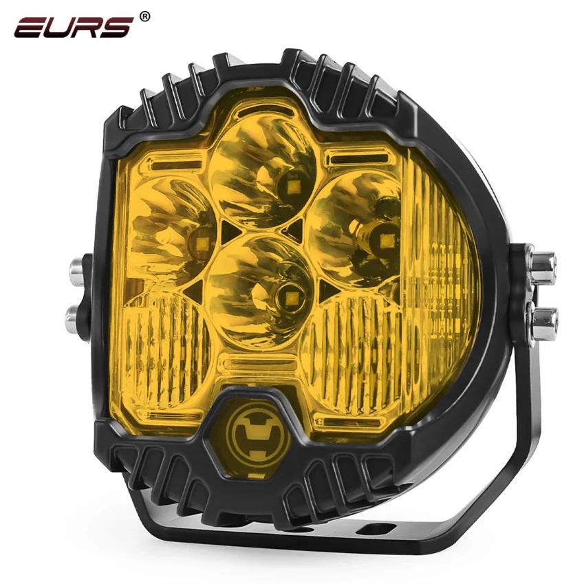 

1 шт. 5-дюймовые светодиодные фары DRL Hi/Lo Beam 50 Вт 5000 лм 6 светодиодов для мотоцикла Niva Jeep Wrangler Lada Offroad 4x4 UAZ 12 В 24 В жёлтый