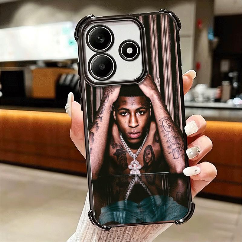 Rapper YoungBoy Plating Phone Case For Xiaomi Redmi Note 14 15 Pro Plus 13 12 11 11S 11T 10 9S 9 5G Anti-Fall Airabag Cover