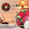 Christmas Wreath Wall Sticker Art Xmas Wall Decal for Kids Room Office Party Removable PVC Wallpaper Office Indoor Nursery