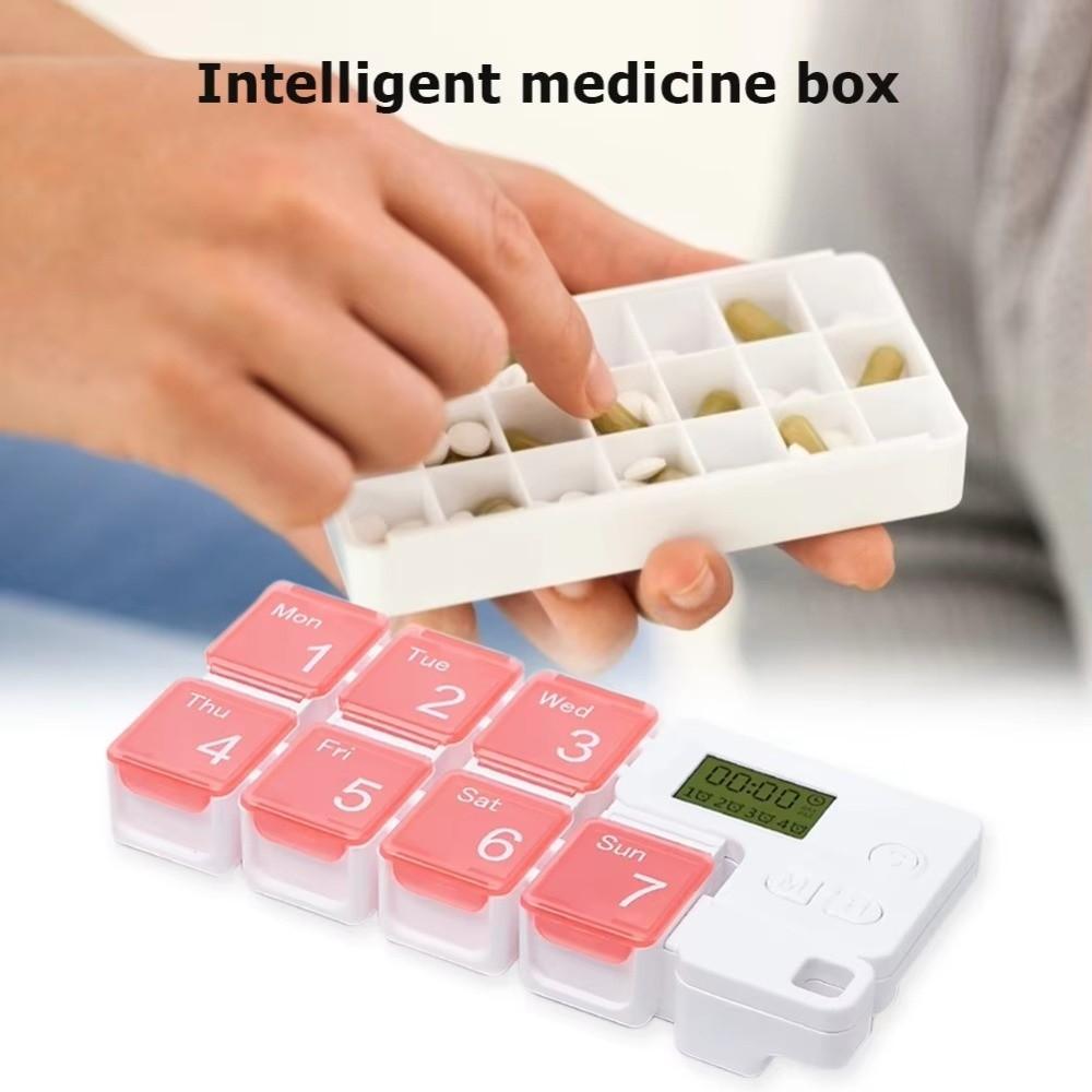 Smart Reminder Weekly Pill Organizer Alarm Timer Pill Dispenser Electronic Pill Organizer Electronic Timing Smart Pill Organizer