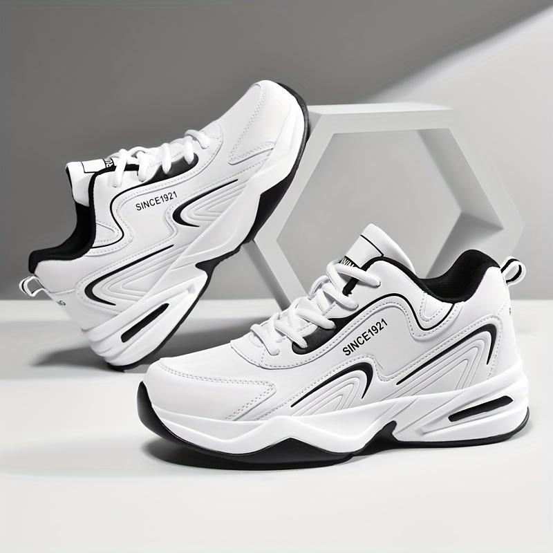 Men's Trendy Cushioned Running Shoes, Comfy Non Slip Lace Up Soft Sole Sneakers For Men's Outdoor Activities, Winter & Autumn