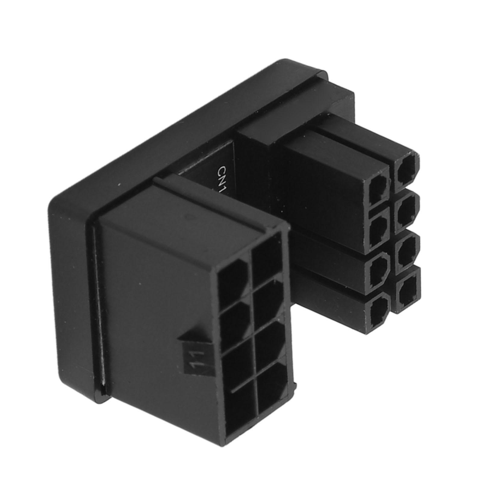 

Разъем PCIe для графического процессора 8-контактный, гнездовой, штекерный, угол 180 градусов, корпус RVS типа ABS, питание графической карты чёрный