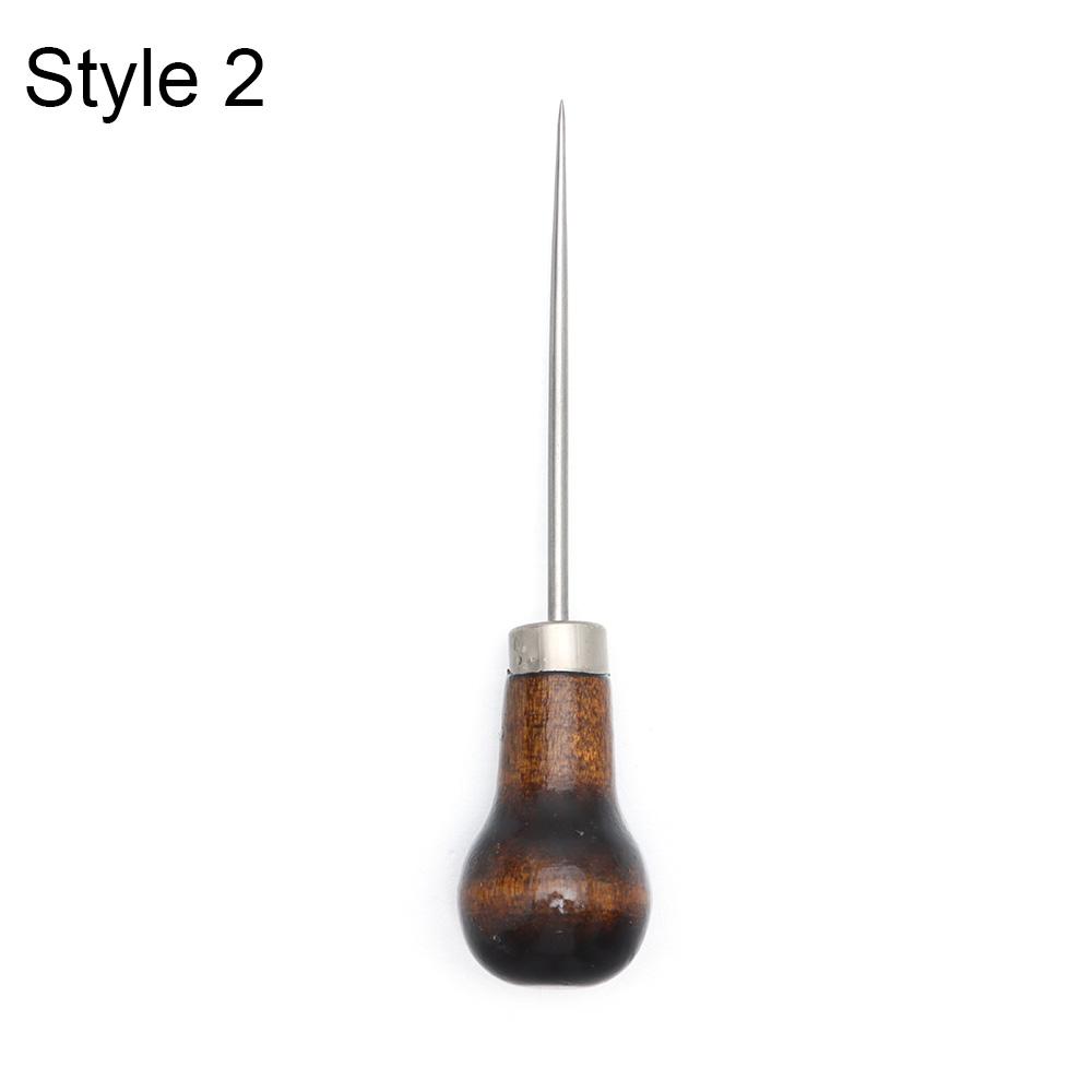 1/2Pcs Steel Stitcher Sewing Awl Shoes Bags Repair Tool Hole Hook DIY Handmade Leather Tool Cone Needle Shoe Repair Needles Tool