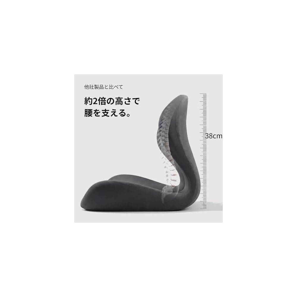 Navizam Seat Cushion, Integrated Lumbar Support, 60D Memory Foam, for Office and Car Use