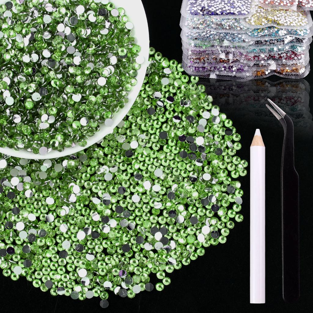 2Mm3Mm4Mm Flatbunn Resinbor DIY Håndlaget Mobiltelefondeksel Skjønnhetsklistremerke Bor