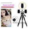 Multifunctional Mobile Streaming Tripod with Beauty Fill Light for Outdoor Videos & Selfies