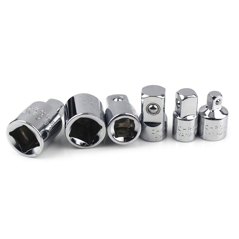 Stainless Ratchet Wrench Socket Converter for Head Sleeve Adapter 1/2" 3/8" 1/4" Bicycle Garage Repair Tools Small Socke