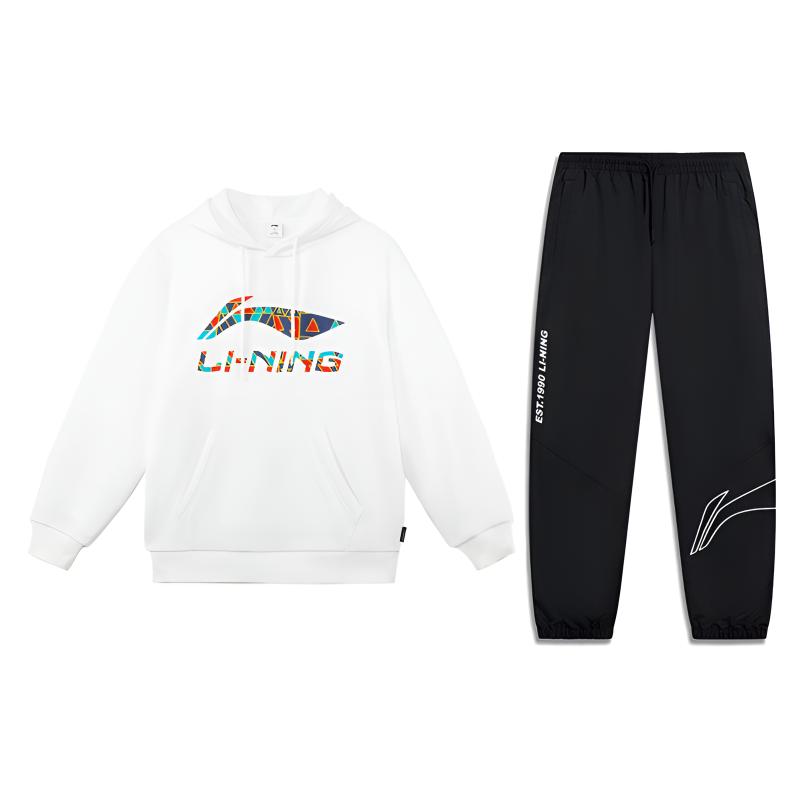 

Li-Ning Fashion Loose Versatile Hooded Pullover Long Sleeve Sweatshirt Casual Sports Suit Unisex sweatshirt YWDV375-1-AKLU-1 S