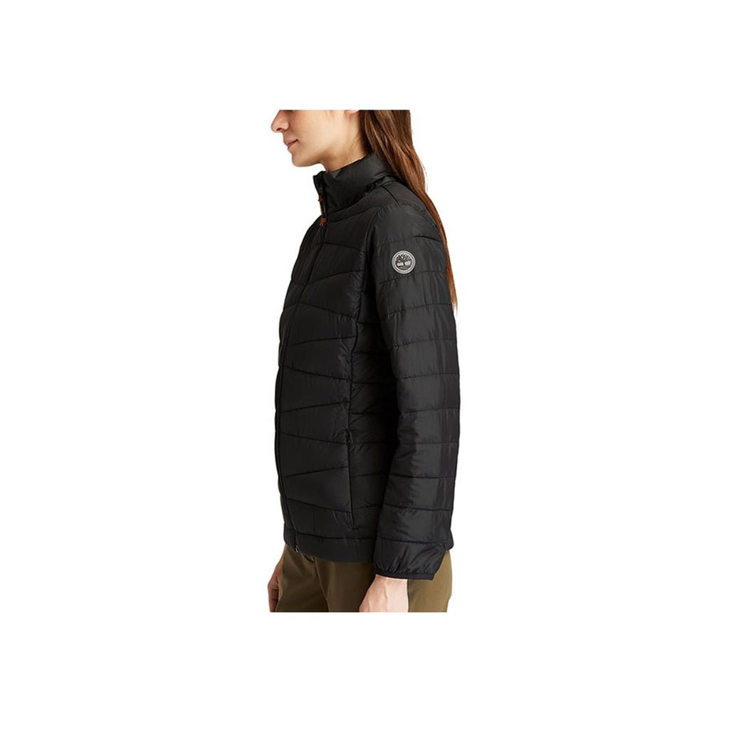 Timberland Outdoor Casual Warm Packable Solid Color Stand Collar Cotton Jacket Women Jacket Black A23GU-001