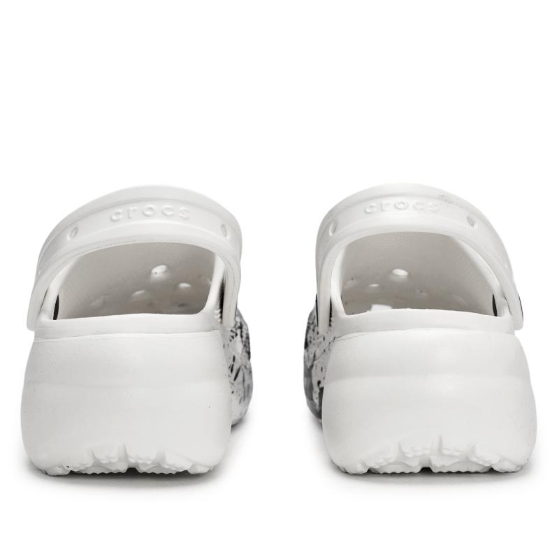 Crocs Classic Platform Clog 811 Manufacturing Undercurrent Scene Special Shoe Box Fluid Splash Aged Clogs Women's White Black