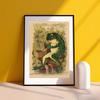 Vintage Animals Posters Banjo Frog Cartoon Canvas Painting and Prints Funny Nursery Wall Art Picture for Living Room Home Decor