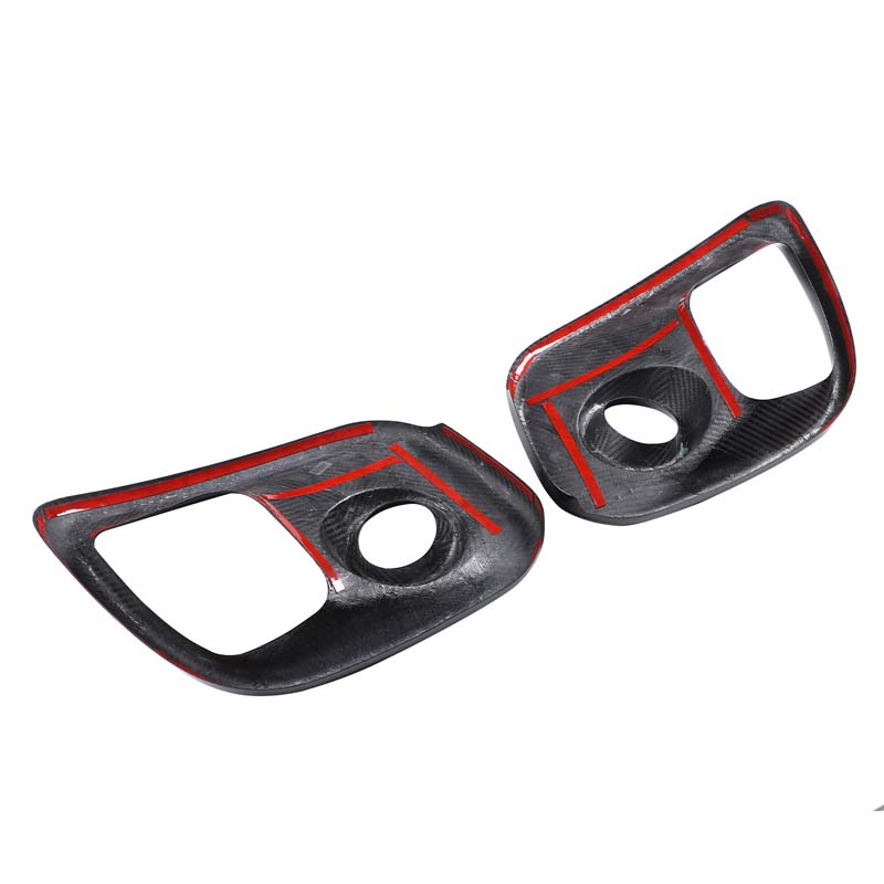 Real Carbon Fiber For Abarth 595 695 2017 2018 2019 2020 2025 2025 2025 2025 Sticker LHD RHD Car Front Fog Lamp Cover 1Pair