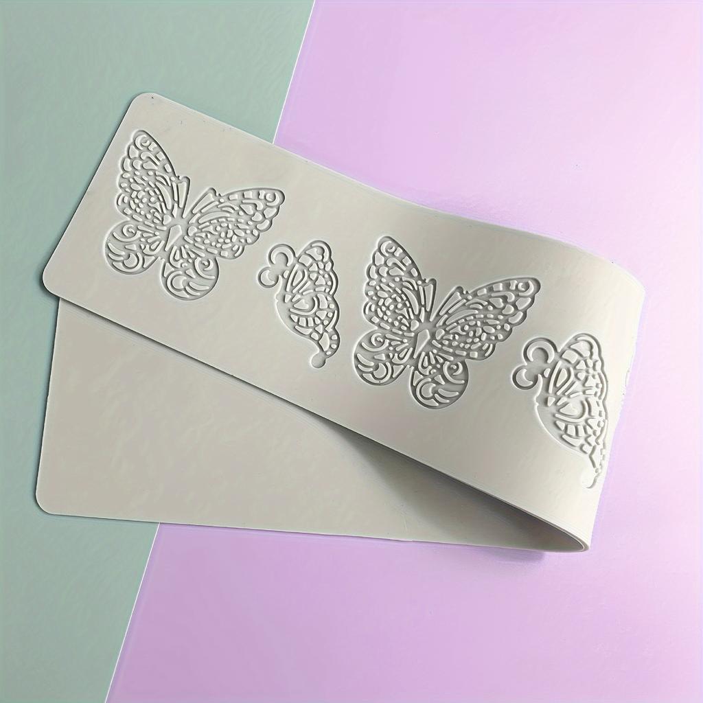 Food Grade Silicone Fondant Lace Mat for Egg Chocolate Candy Cake Decoration - Dessert Plate Silicone Printing Mold