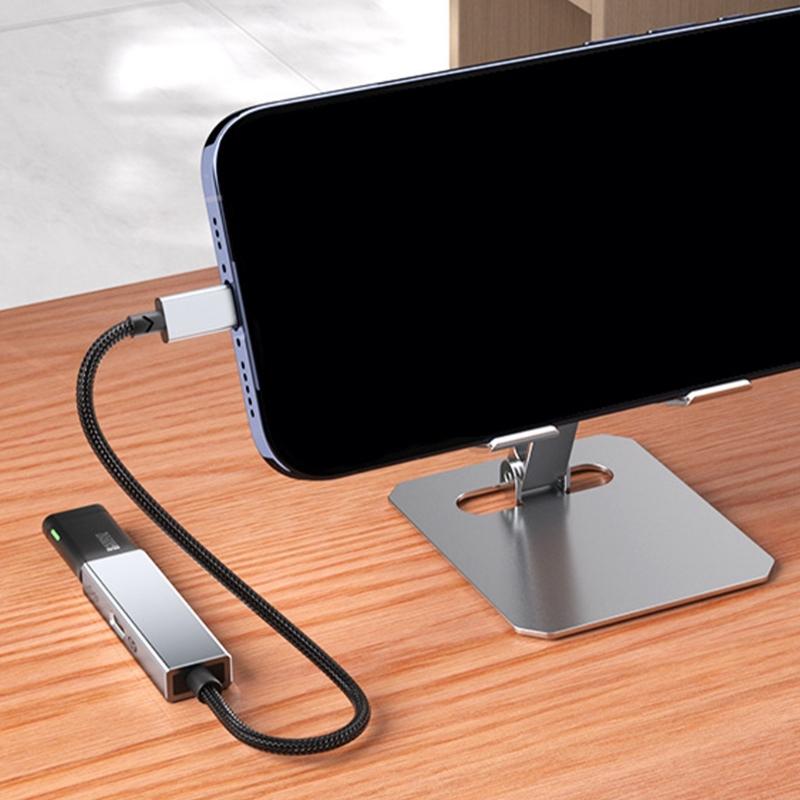 2 in 1 USB C OTG Charging Adapter USB 3.2 Gen1 OTG Splitter PD60W Fast Charging 5Gbps Data Transfer Cable for Phone