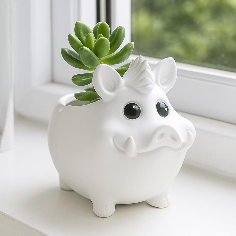 Wild Boar Silicone Mold Resin Crafts Molds Planter Flexible Reusable Mold for Creating Unique Decorative Items and Gifts