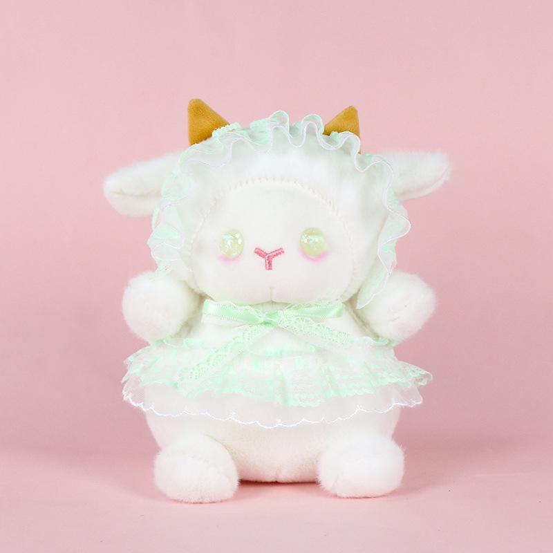 Lolita Little Lamb Plush Toy - Cute White and Pink Adorable Doll, Perfect Girls' Birthday Gift