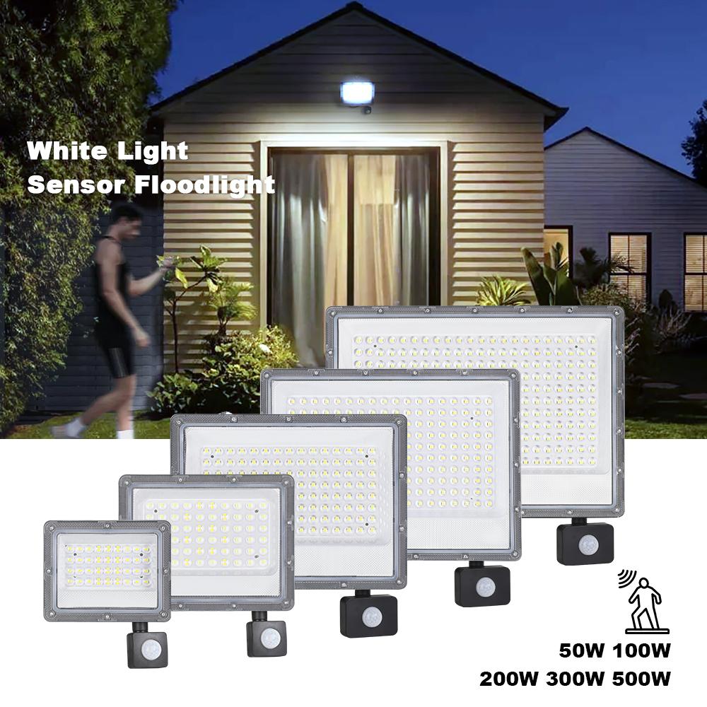 

Датчик движения LED Холодный свет Уличный светодиодный прожектор AC220V 50W 100W 200W 300W 500W Водонепроницаемый садовый светильник Декоративная светодиодная лампа