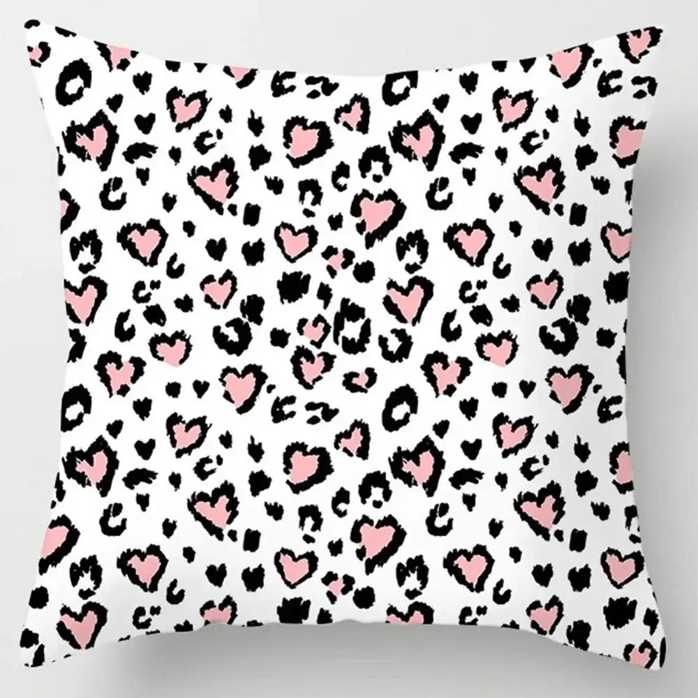 Modern Pink Pillow Case Polyester Peachskin Soft Cushion Cover Car Sofa Bedroom Living Room Fashion Home Decorative Pillowcase