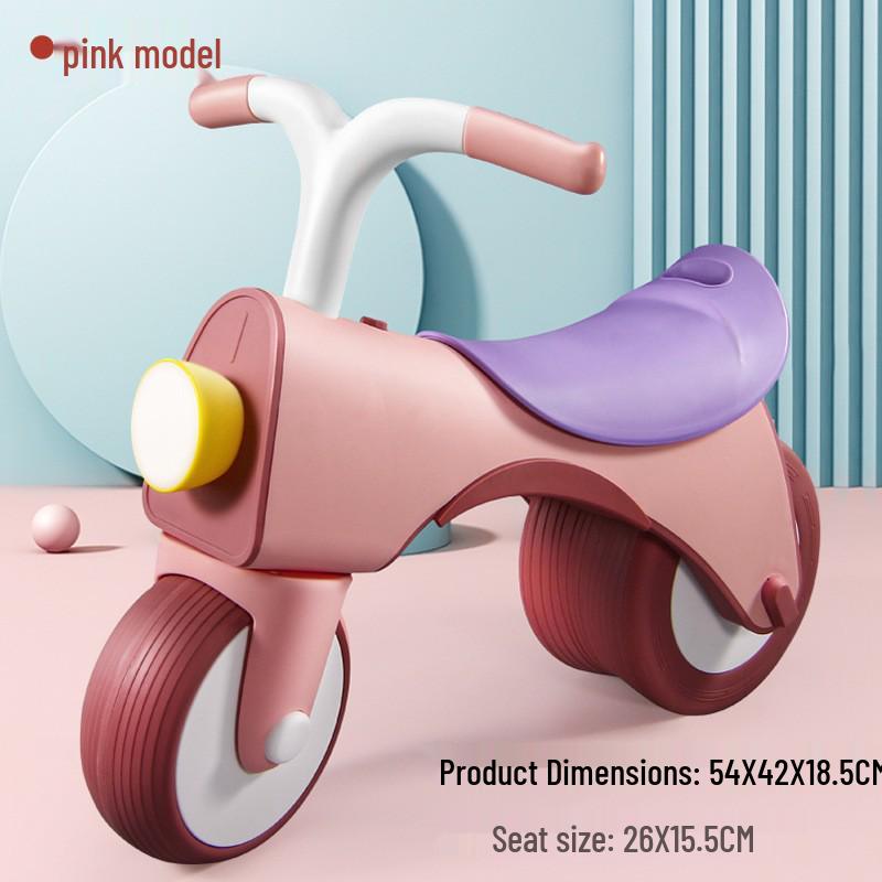 Children s 3+ Balance Scooter & Wiggle Car with Lights - Anti-Rollover Rocking Walker розовый