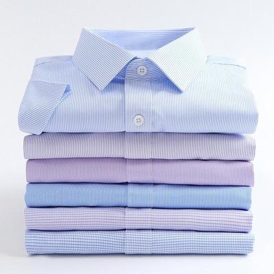 Men's Bamboo Fiber Summer Shirt - Breathable, Wrinkle-Resistant, Elastic, High-End Business Style
