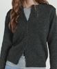 Isibchilwai Wool Round Neck Knit Cardigan (Charcoal)