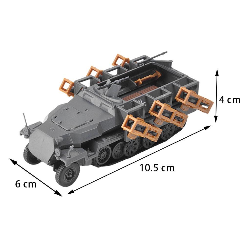 1 72 WWII sd.kfz.251 Tank Model Kit 4D Armor Vehicle Educational Toy Authentic and Detailed