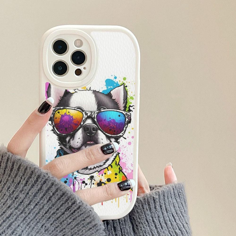 French Bulldog Dog Pug Phone Case Hard Leather For IPhone 16 15 14 13 12 Mini 11 14 Pro Max Xs X Xr 7 8 Plus Fundas