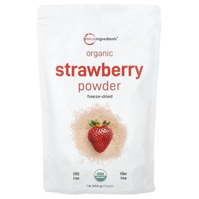Bio jahodový prášek, 1 lb (454 g)