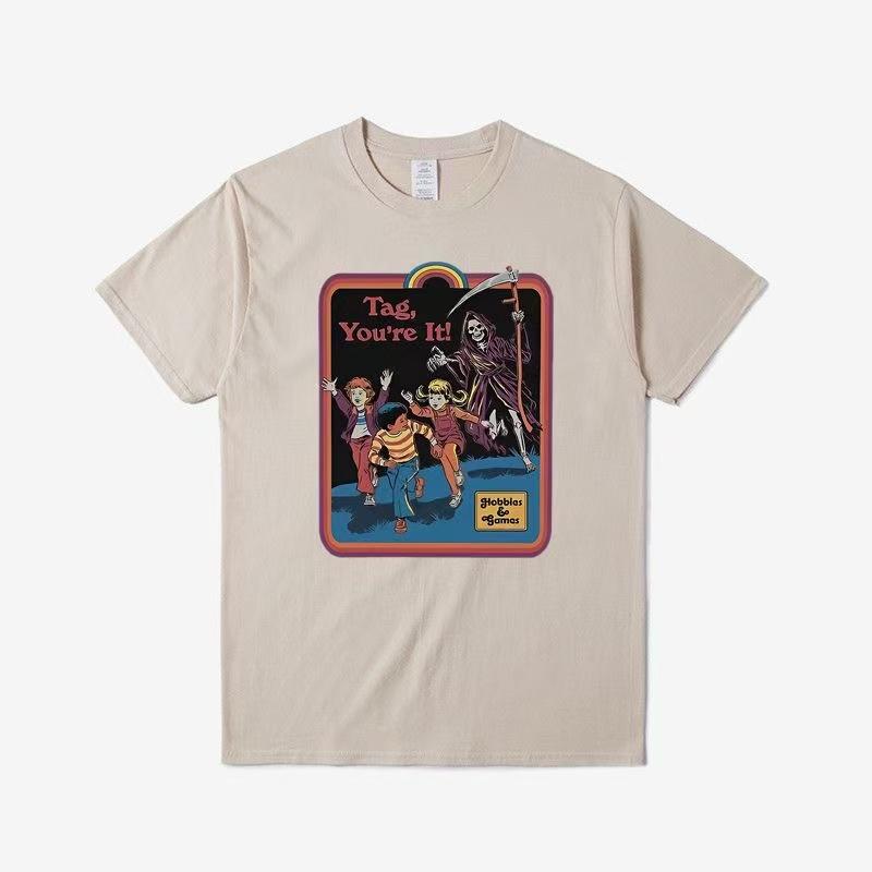 Neue verrückte und kreative bedruckte T-Shirts für Sommer und Herbst 2025 lässige und sportliche kurzärmelige Streetwear für Männer und Frauen