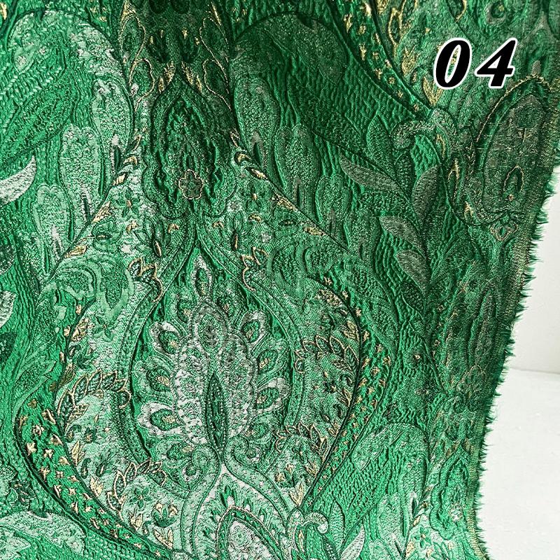 100cm Embossed Jacquard Fabric Resplendent Palace Style European Bright 3D Texture Cloth for Jacket Skirt DIY Sewing