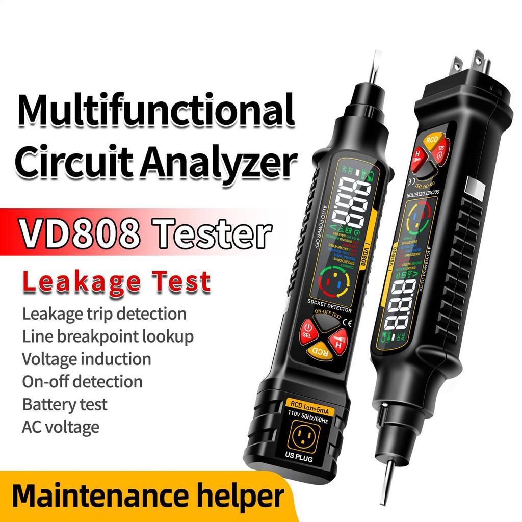 Circuit Tester Smart Outlet Checker with LED Display & Light 2-300V Rv Circuit Analyzer for Home Electric Power Rv Camper
