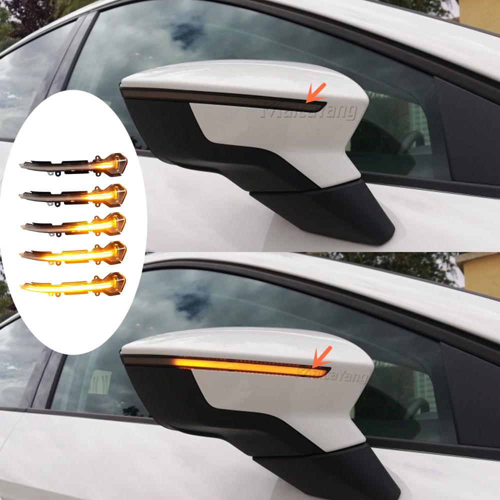 Dynamic Blinker for Seat Leon III MK3 5F 2013-2018 Ibiza KJ Mk5 V Arona 2017-2018 LED Turn Signal Mirror Indicator Light