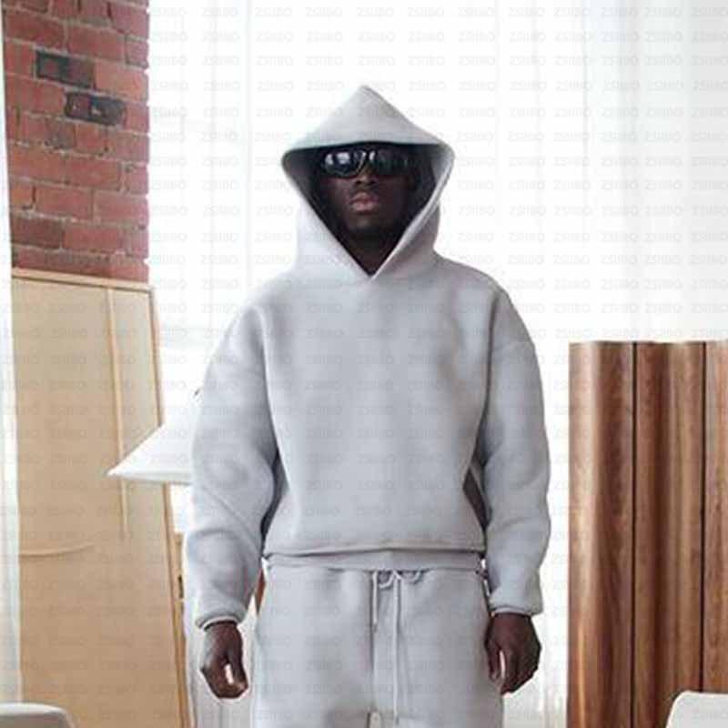 Tuta Sportiva Jogger con Felpa Oversize Unisex Streetwear Casual 2025 Comoda Vestibilità Larga Misto Cotone