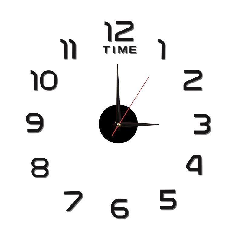 Large Creative Luminous Silent Clock Acrylic Number Decorative Wall Clock DIY Hanging Clock for Bedroom Simple Style