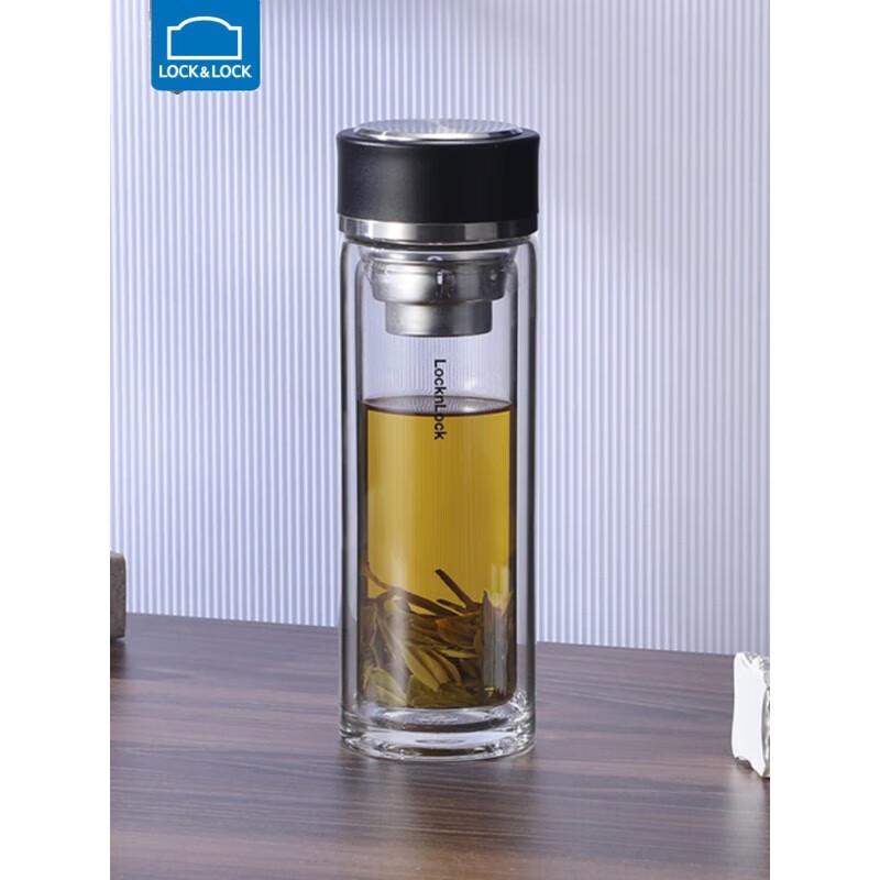 LocknLock Double-Layer Glass Tea Infuser Cup