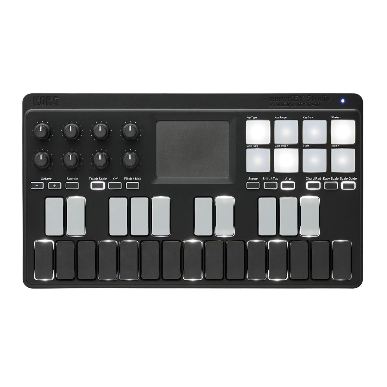 KORG nanoKEY Studio MIDI-клавиатура Лицензия в комплекте DTM/25 клавиш/Контроллер/USB/Беспроводная/Все-в-одном/Размер A4/Программное обеспечение NANOKEY-ST