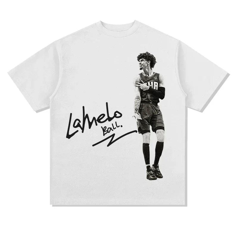 ZX TEE NBA star portrait short sleeved T-shirt  Printed Short Sleeve T-shirt Men Distress American Women Tshirt 2025