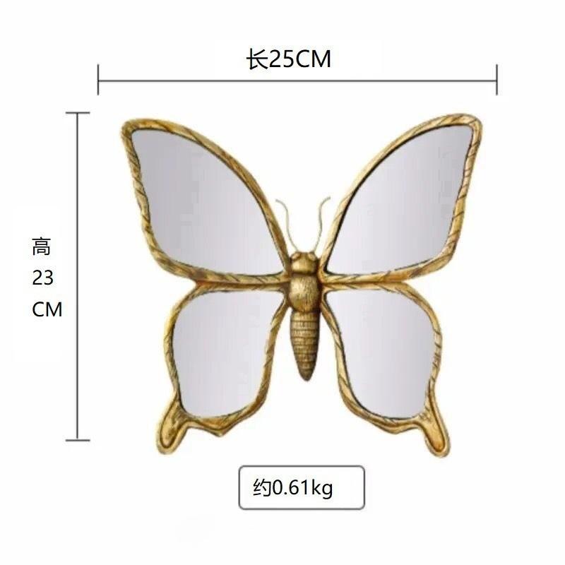 

Retro Distressed Resin Butterfly Mirror Wall Decor Elegant Dragonfly Wall Art for Home Decoration, Convenient Practical Design