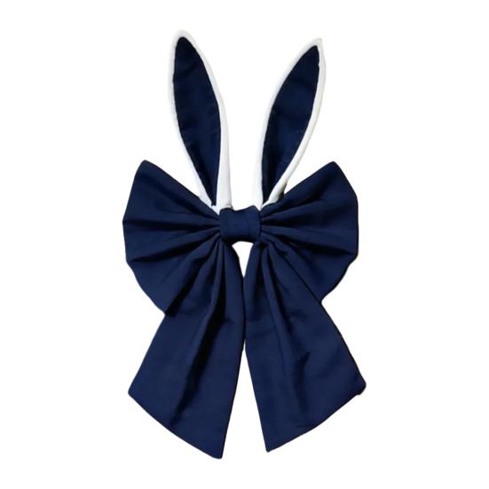 16-tums påskkransrosetter Glad påskkaninöronrosett för trädtopp Dekorativ tygrosett för vårhelg Ytterdörr Vägg Fönster Inomhus Utomhus