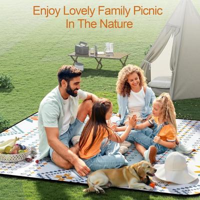 Large Outdoor Picnics Mats Nonslip Grass Resistant Durability Camping Pad for Family Gatherings