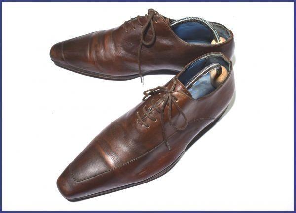 

Англия Финсбери Цельнокроеные туфли из кожи с длинным носком темно-коричневые 5.5 / 24.5