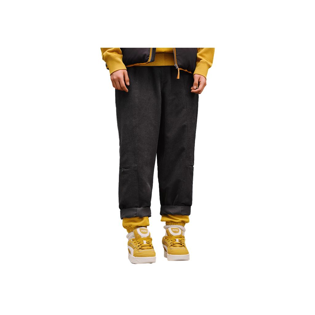 Puma Mmq Woven Pants Solid Color Mid Waist Casual Pants Unisex Bottoms Charcoal 623055-13