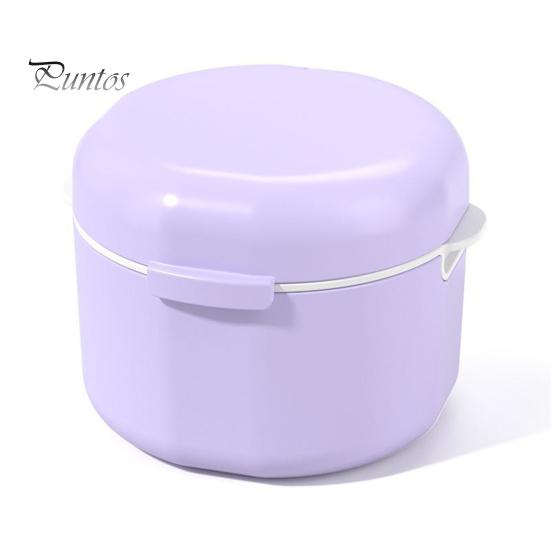 

Футляр для фиксатора зубных протезов, двухслойные полые дренажные брекеты, портативная пылезащитная пластиковая коробка, глубокая очистка, невидимые брекеты 2-в-1, держатель для зубных протезов и замачивание фиолетовый