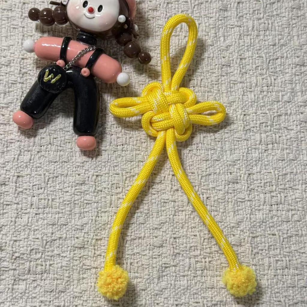 Pearl Chinese Knot Ethnic Style Handmade Woven Nylon Rope Phone Lanyard Pendant