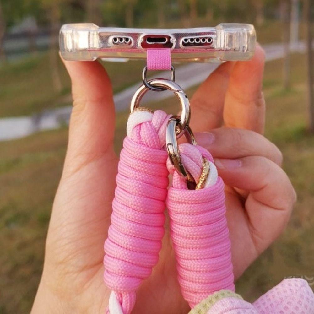 Phone Charm Flowers Phone Lanyard Crossbody Cell Phone Strap Phone Woven Chain  Hanging Ornament