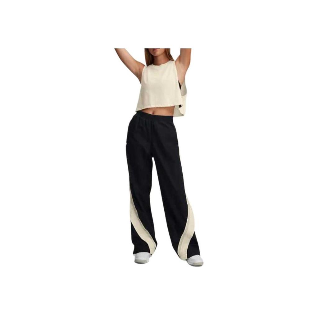 Under Armour Iconstorm Crinkle Tear Away Fashion Comfortable Trendy Simple Casual Pants Women pants Black 6000277-001