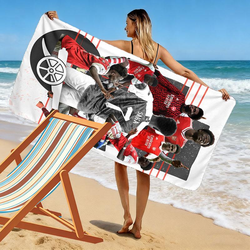 Bukayo Saka Fury Beach Towel, Large Soft Quick Dry Towel for Beach Camping Swimming